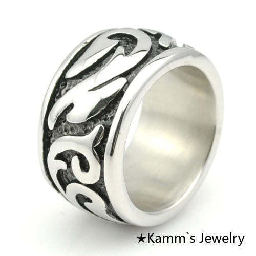 Новое поступление! Кольца для мужчин Finger Fleur de lis круглые 316L Нержавеющая сталь
