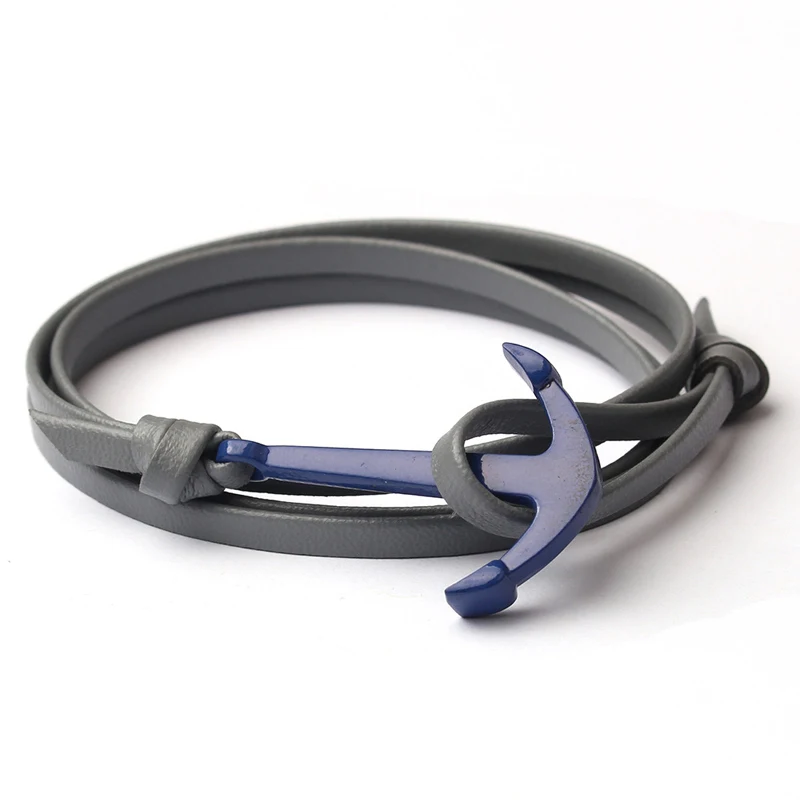 NIUYITID Blue Color Anchor Bracelet Cheap Hand Accessories For Men Boys Bracelet Tribal Wristbands Jewelry pulseira feminina (8)
