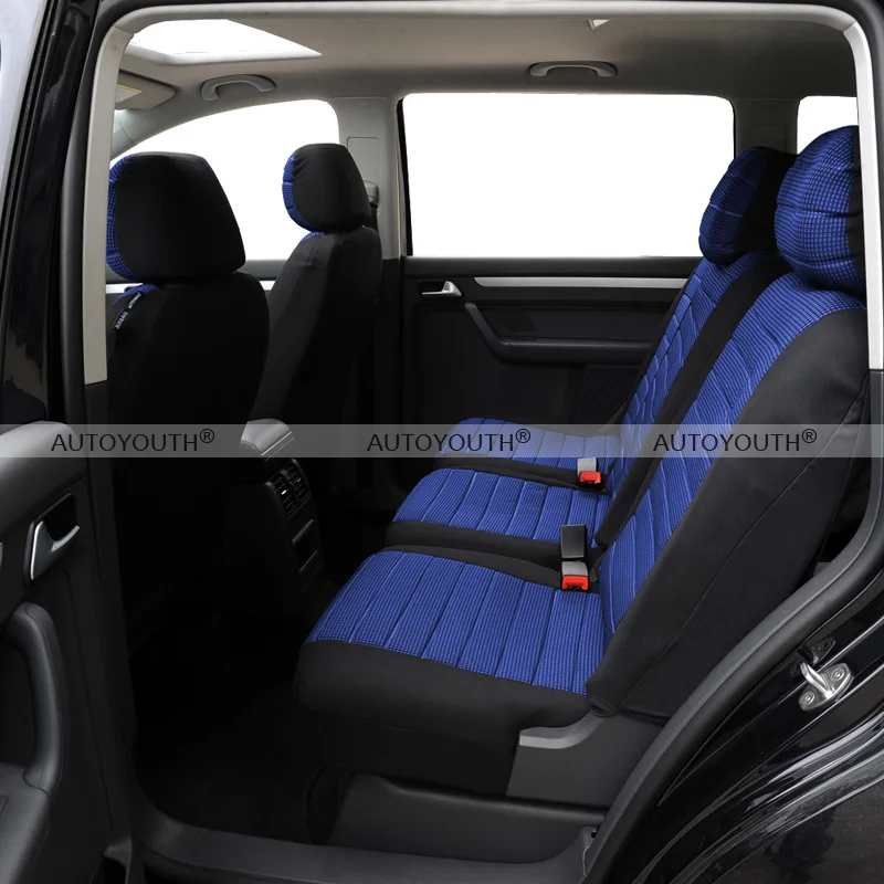 AUTOYOUTH-15PCS-Van-Seat-Covers-Airbag-Compatible-5MM-Foam-Universal-5x-Seater-Seats-Checkered-Blue-Interior (2)