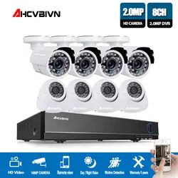 8CH CCTV DVR система домашняя AHD DVR 1080P 2,0 мегапикселей инфракрасная камера системы безопасности 3000TVL CCTV камера система безопасности