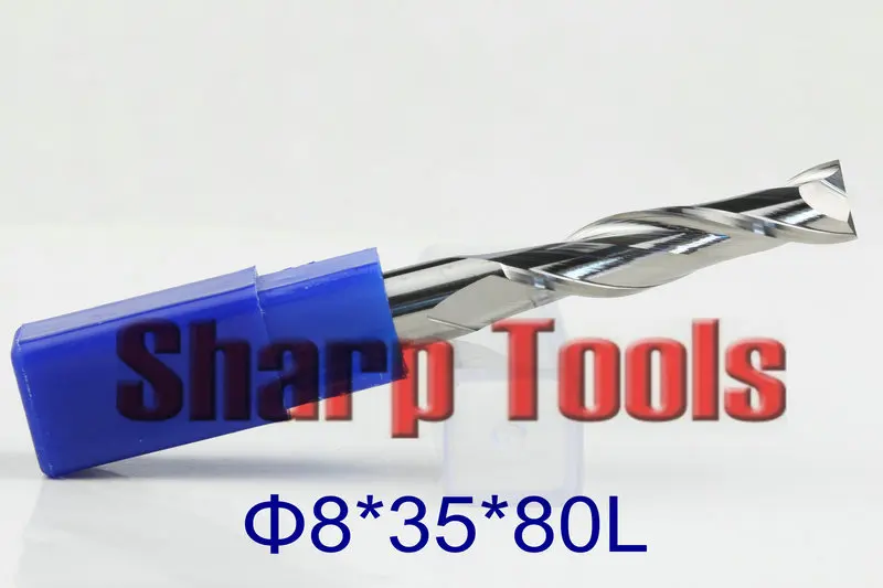 

8MM 2 Flutes Solid Carbide End Mill Milling Cutters CNC Router Bits for Wood Acrylic MDF 1pcs/set Tungsten Spiral Tool Bit