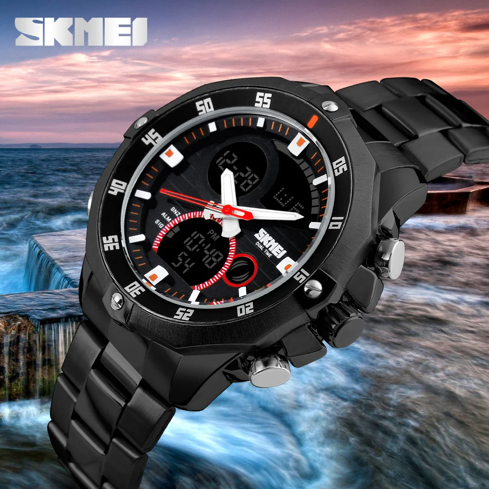 

SKMEI Men Watches Luxury Brand Men's Quartz-Watch Analog Digital LED Sport Watch Men Army Military Wrist Watch Relogio Masculino