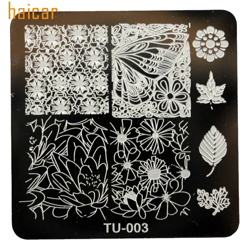

HAICAR Love Beauty Female 1pc DIY Flowers Leaf Nail Art Stamping Template Stainless Steel Manicure Tools 161013 Drop Shipping