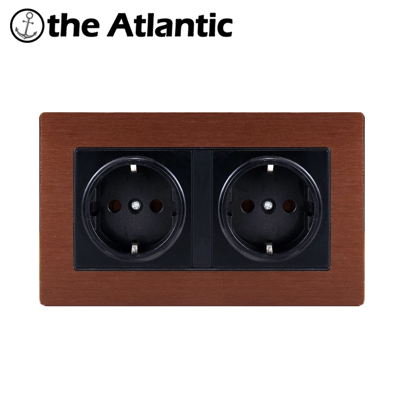 

Atlantic16A 250V EU Standard Power Socket Schuko 86 Type Luxury Metal panel Electric Wall Socket Electrical Outlets For Home