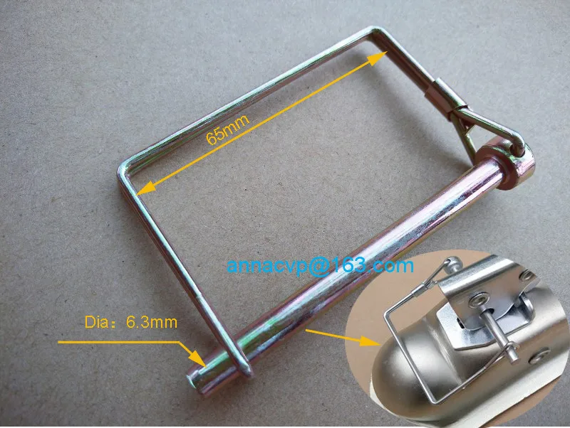 14 SQUARE PTO CANOPY TRAILER HITCH COUPLER SAFETY PIN CLIP SIZE