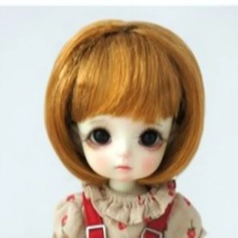 

8 BJD wig yellow color synthetic mohair for 5 to 6 inch head - lati yellow ob11