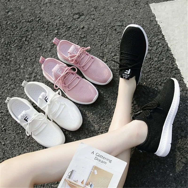 

Women Casual Shoes 2019 Platform Outdoor Women's Shoes for Femail Comfortable Lace-Up Sport Lady Shoes Spring Autumn Sneakers