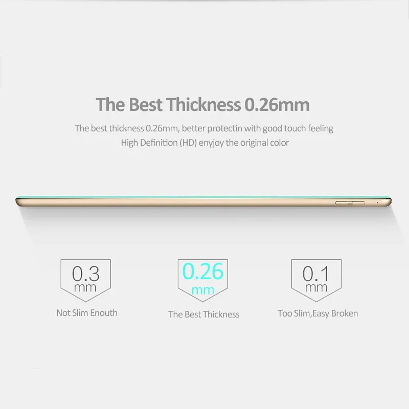 Высококачественная защитная пленка из закаленного стекла для Apple iPad New Pro 9,7 дюймов Air1 Air2 Pro9.7