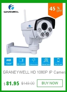 Graneywell Wifi ip-камера 1080 P Smart Цвет ночного видения наружная беспроводная Всепогодная Крытая безопасность пуля TF карта ip-камера