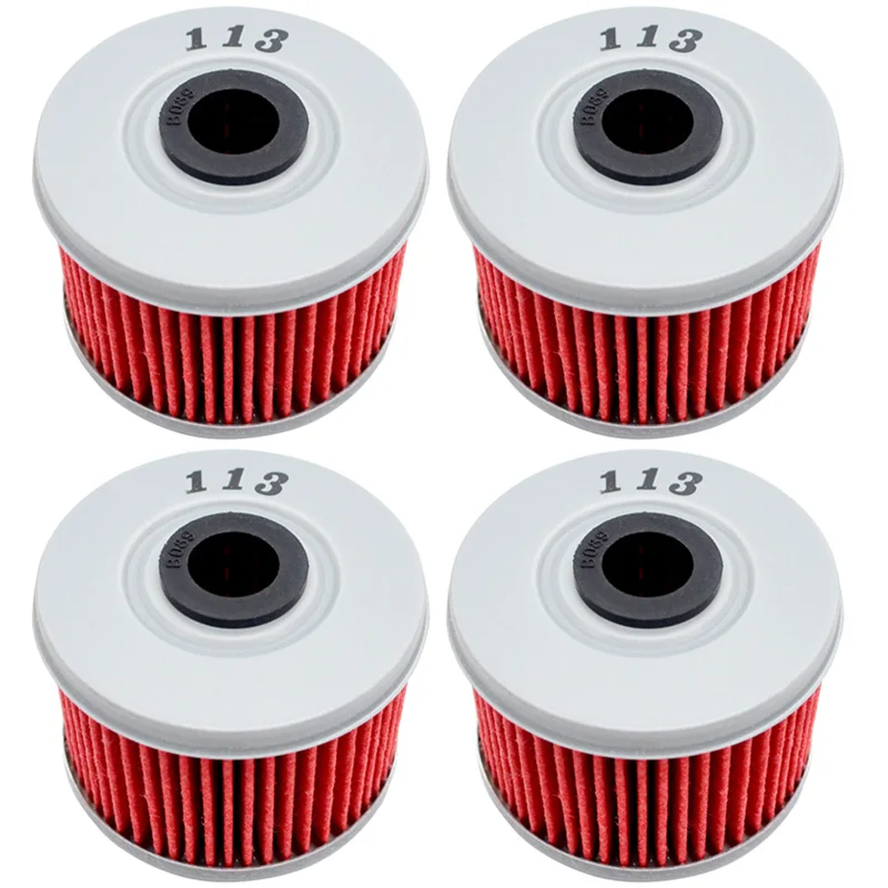

4pcs Motorcycle Engine Oil Filter for Honda VT125C VT125 C VT 125 C Shadow 121 2005-2008 / VT125C Shadow 125 1999-2004
