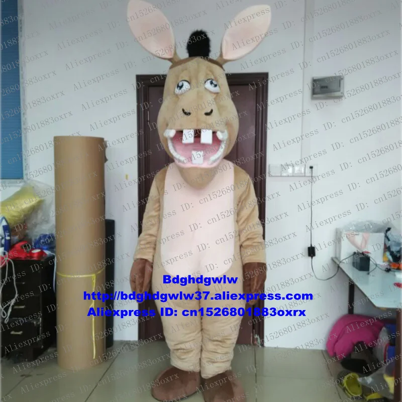 

Brown Donkey From Shrek Mascot Costume Adult Cartoon Character Outfit Suit Promotional Items Customers Thanks Meeting zx2030