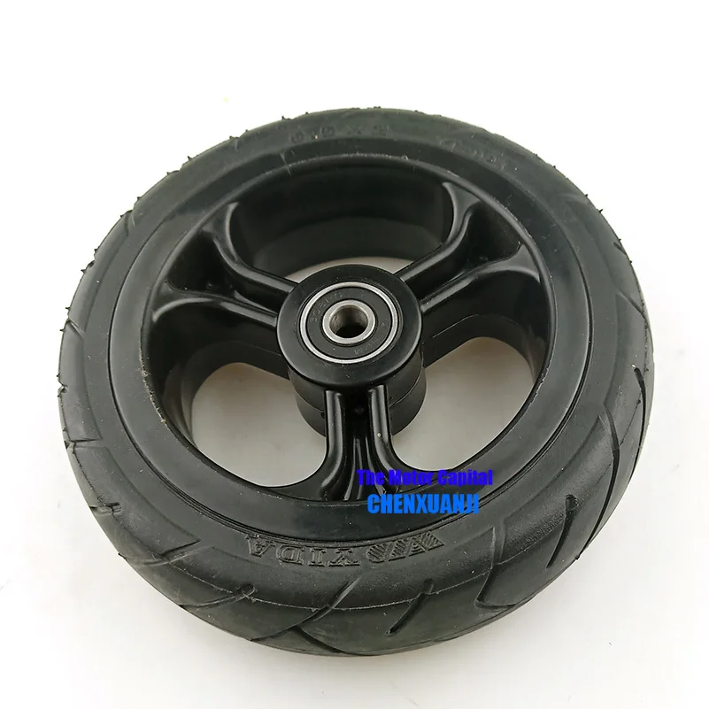 Solid wheels 5 inch 5.5x2 145x40 6x2 Fast wheel F0,jackhot,Nes carbon fiber scooter solid tire with alloy rim good quality