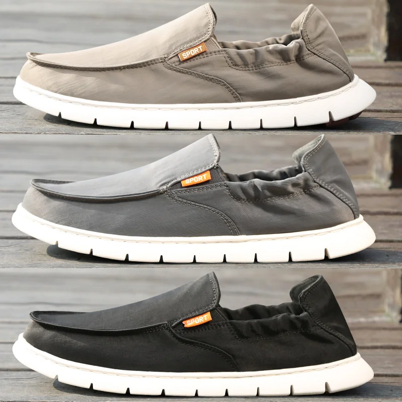 

2018 Summer new men's breathable sports shoes old Beijing youth casual canvas lazy soft bottom a pedal