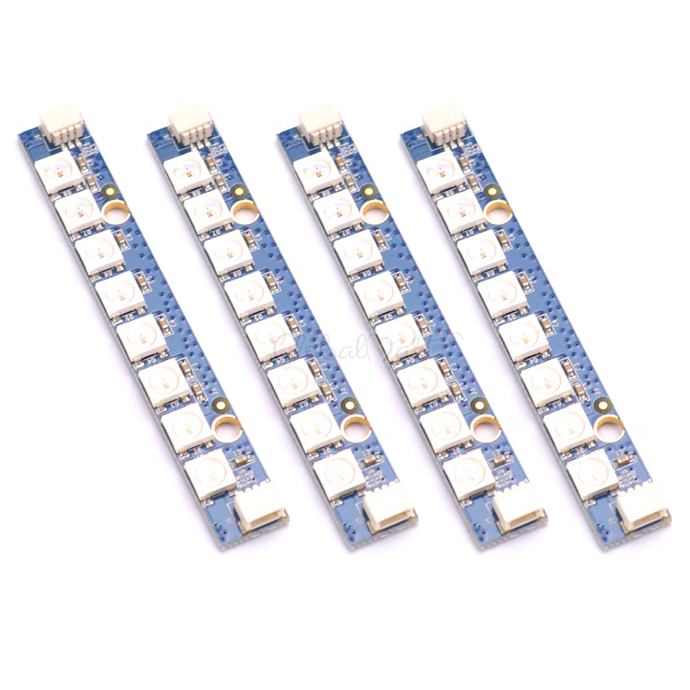 

4pcs / 8pcs 8X RGB 5050 LEDS Programmable LED bar WS2812 Lights Board LED Strip for RC FPV Racing Drone Quadcopter Multi Rotor