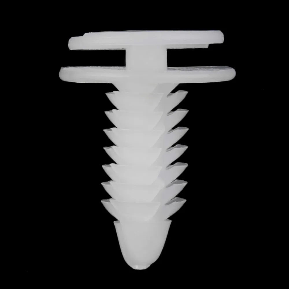 50 шт. салона Пластик заклепки, крепежные зажимы отделкой панели подходит 8 мм белые джинсы с прорехами