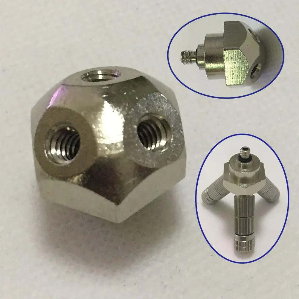 10pcs 3/16(10/24")3-hole/5-hole connector mist cooling system brass quick | Дом и сад