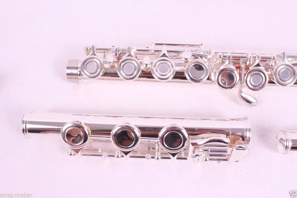 Флейта 17 отверстие закрытое и открытое отверстие C тон E ключ никель Профессиональный#2