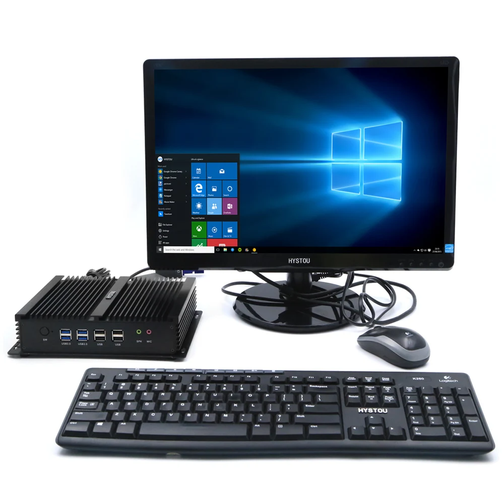 Hystou fmp04b безвентиляторный Мини ПК Core i7 4510u i5 4200u i3 4010u Intel qs77 с sata/mSATA Порты и разъёмы