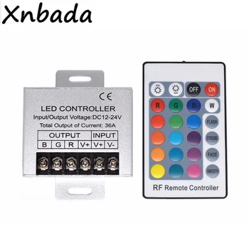 

36A RF Remote RGB Led Controller With 24keys Remote Controller For 3528 5050 RGB LED Strip Lights DC12-24V