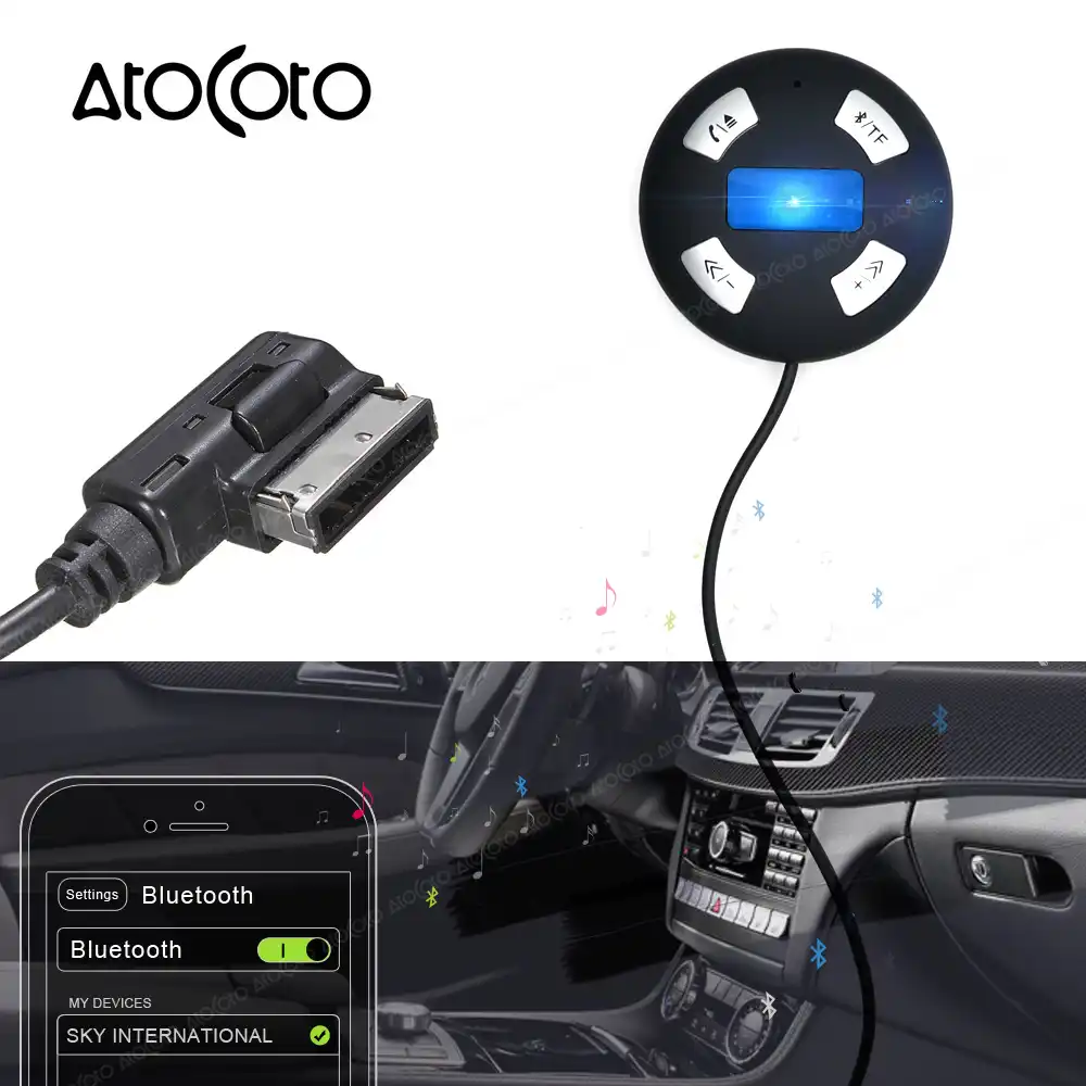 Bluetoothモジュール車キットauxメルセデス ベンツmmi音楽インタフェースワイヤレスtfカードオーディオ入力ハンドフリー電話コール Bluetooth Car Kit Aliexpress