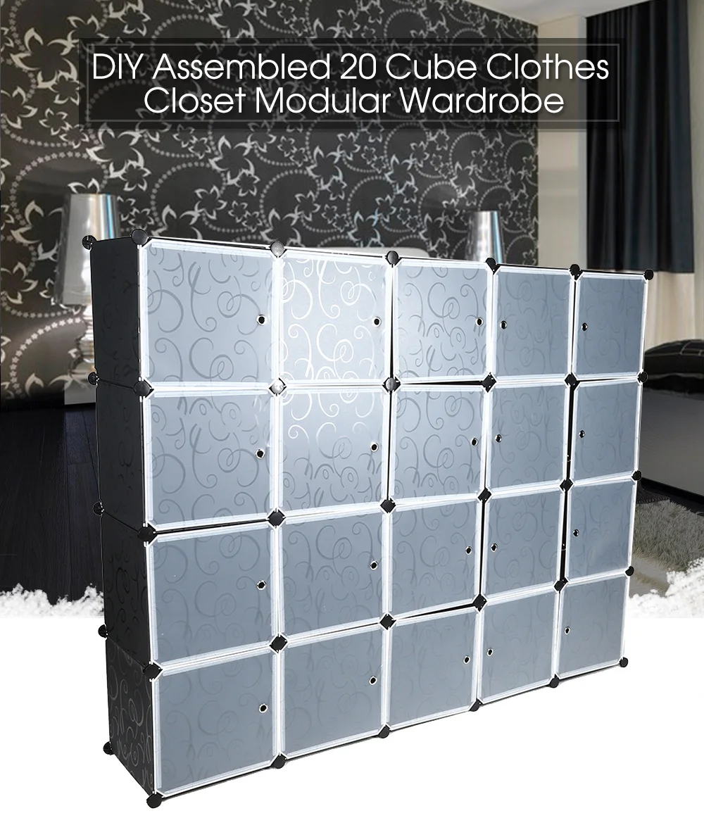 20 Cube Clothes Closet Modular Wardrobe