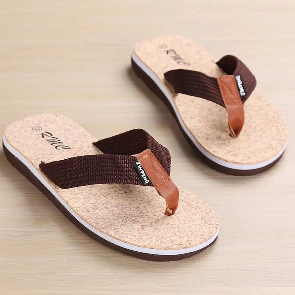 

Men's Anti-skid Flats Sandals Flip Flops Summer Beach Slippers Footwear