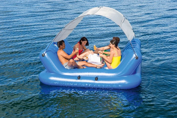 Swimming pool inflatable boat floating adult swimming floating row summer rest water toys and water pumps