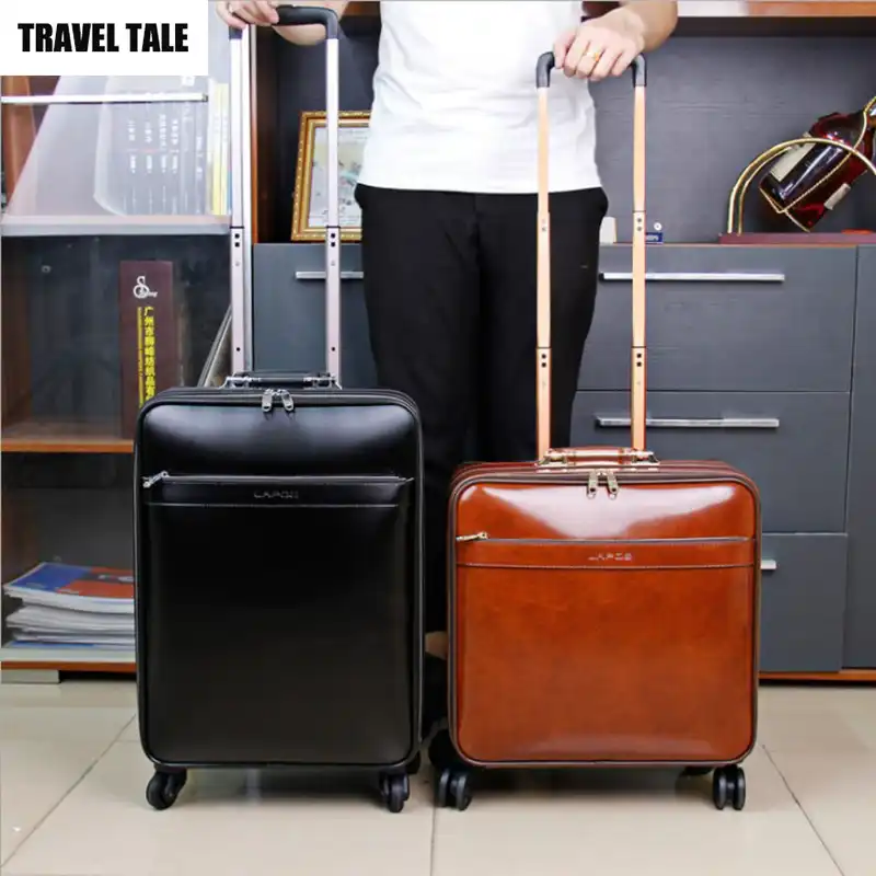 real leather trolley bags