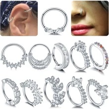 1 шт 20 г медное Драгоценное кольцо для пирсинга носа Nariz Septum Daith пирсинг ореха хряща серьги на Козелок кольцо Спираль пирсинг ювелирные изделия