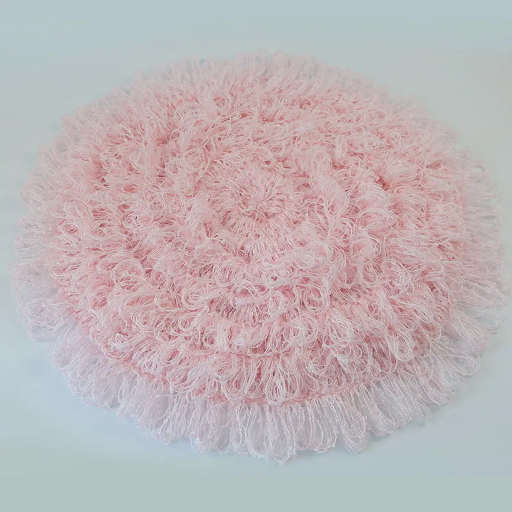 Don& Judy 50 см круглое вязаное одеяло для новорожденных реквизит для фотосессии корзина наполнитель для студийной фотосъемки аксессуары - Цвет: Light Pink