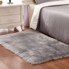 Супер искусственный коврик из овчины 5 цветов Чехол на стул сидение коврик простая ворсистая зона ковры для спальни диван прикроватный напольный коврик