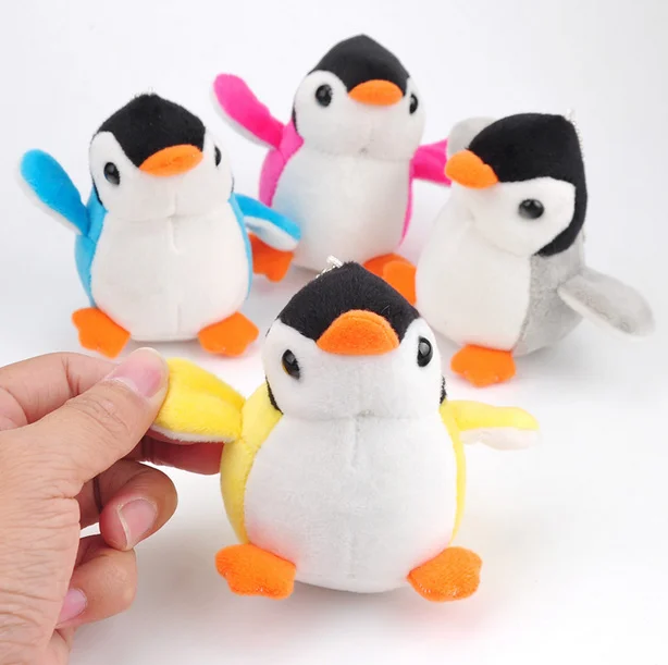 Kawaii 9CM height mix Colors penguin stuffed toy , wholesale penguin