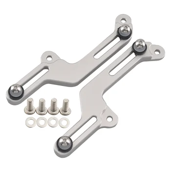 

Motorcycle Windscreen Adjusters Trim Silver Aluminum With Mount Screws For 2013-2016 Honda CBX500 CBX 500