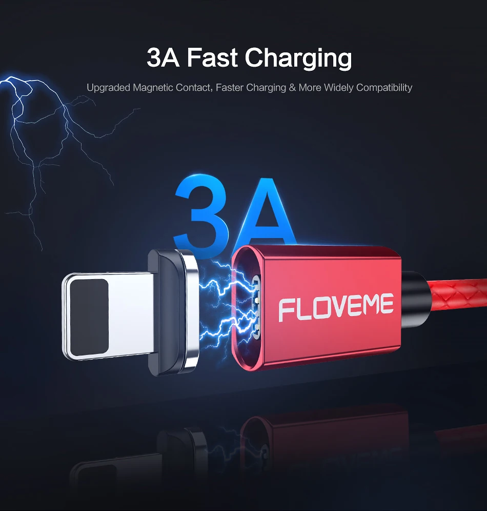 Магнитный кабель FLOVEME USB C для samsung S9 S8 Note 9 8 3A быстрое магнитное зарядное устройство 1 м usb type C кабель для Xiaomi Redmi Note 7 5