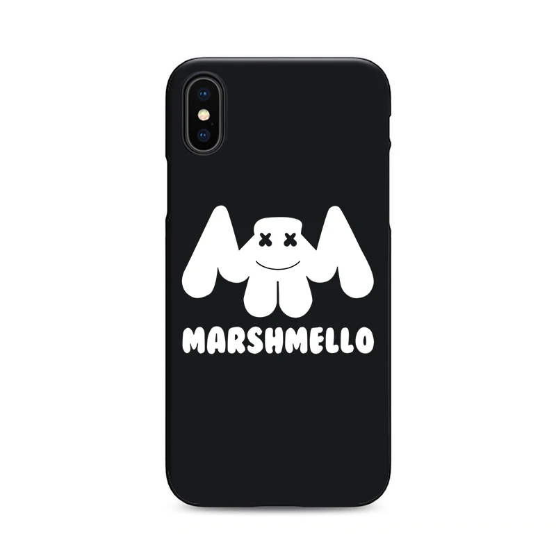 Marshmallow dj мягкий силиконовый черный чехол для телефона iPhone X XR XS MAX 6 7 8 plus 5 5S 6s se для Apple