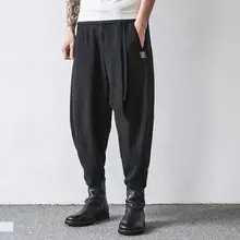 Брюки самурая, большие размеры 4XL, в стиле панк, хип-хоп, штаны-шаровары, японский Харадзюку, с заниженным шаговым швом, спортивные штаны, pantalones hombre 70206
