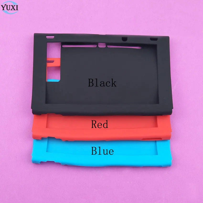 

YuXi 3pcs/lot Silicone Rubber Soft Host Display Screen Protective Skin Cover Case For Nintend Switch NS Console protector Shell