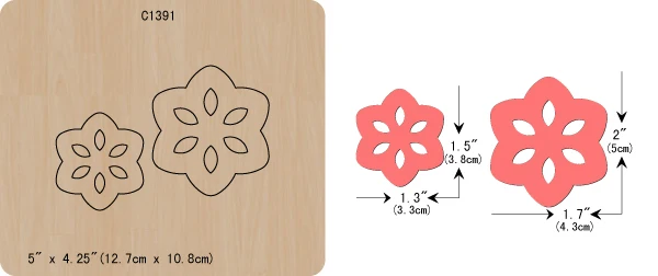 

New Earrings, pendant Wooden die Scrapbooking C-1391 Cutting Dies Multiple sizes