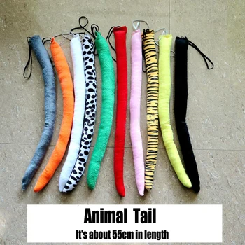 

MYHOESWD Kids Adults Plush Animal Tail Plush Fox Tiger Leopard Tail Cosplay Props Accessories Halloween Plush Stuffed Toys Child