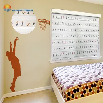 

EWAY CASA Personalized Basketball Patterns Zebra Blinds Customized Zebra Blinds for bedroom Roller Shades No.ZB_Y107_PD