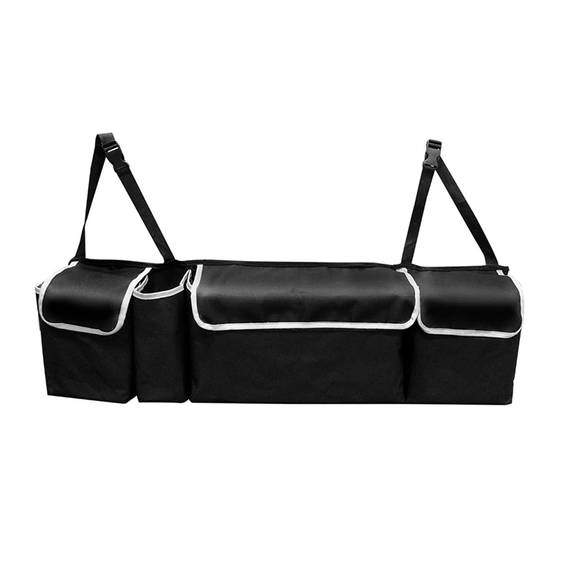 

Large Capacity Foldable Car Trunk Organizer Backseat Storage Bag Multi-use Tools Box Auto Back Seat Storage Bag Hanging Black