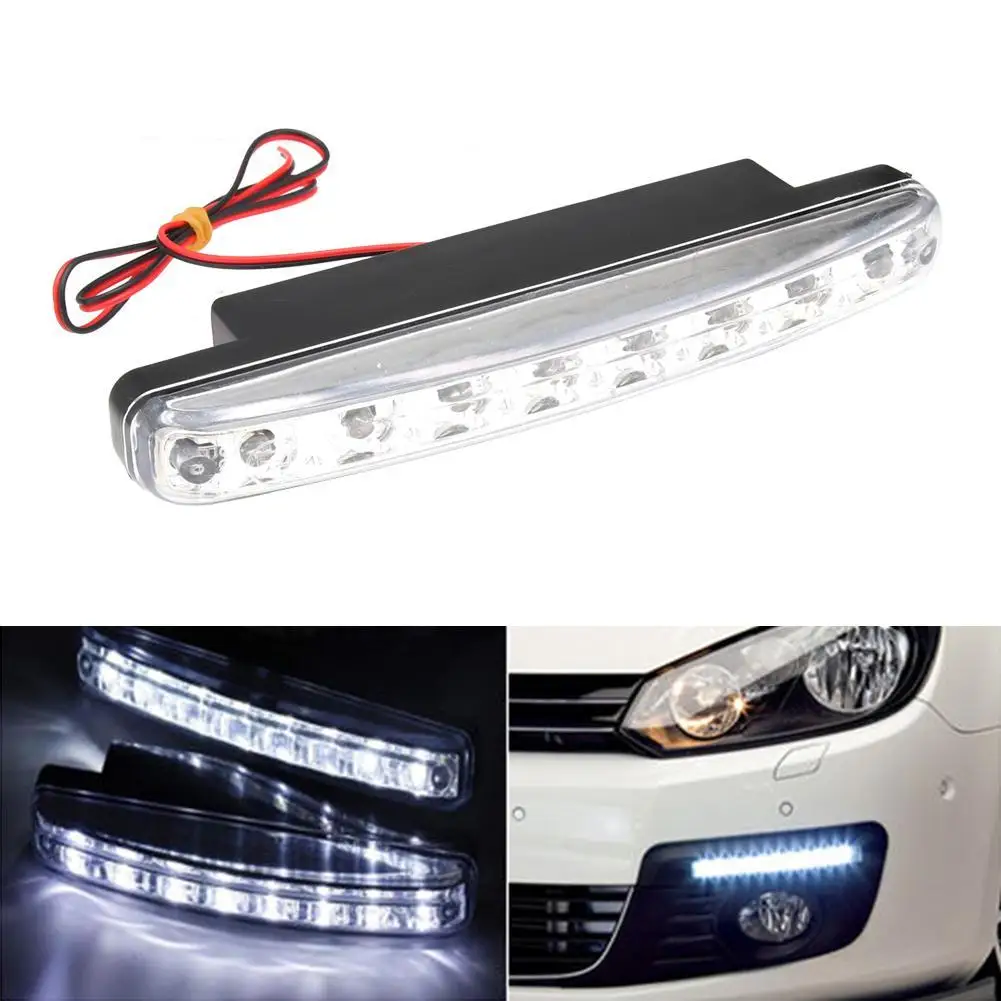

8LED DRL Car Light Fog Driving Daylight Daytime Running LED Head Lamp White Night Driving Light 8LED DRL Head Lamp