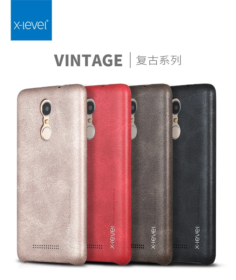 

X-Level Brand New PU Leather Case For Xiaomi Redmi Note 3 Pro Back Case Cover for Xiaomi Red mi Note3 Vingate Leather Case Capa