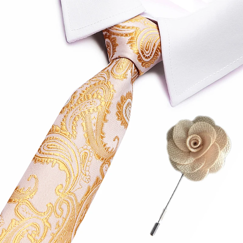 

Fashion Men Check Plaid Stripe 100%Silk Tie set party wedding Woven Men Tie Dropship Necktie brooch Set