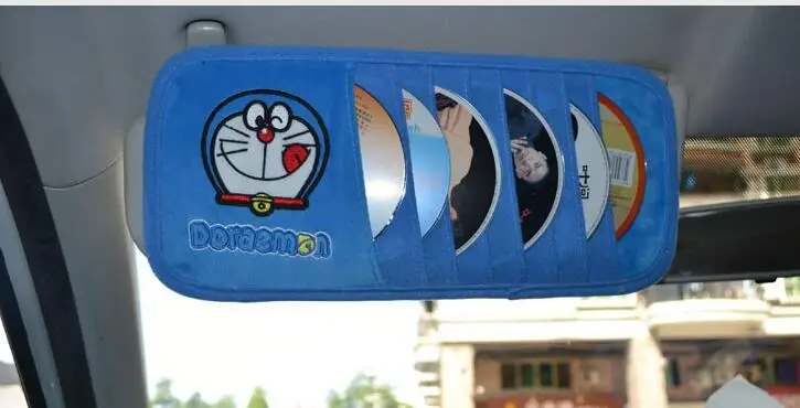 Doraemon автомобиль плюшевая подушка покрытие ремня безопасности зеркало заднего вида ручка ручного тормоза бумажное полотенце коробка для салфеток автомобиль Интерьер мягкая игрушка - Цвет: 1pc CD cover