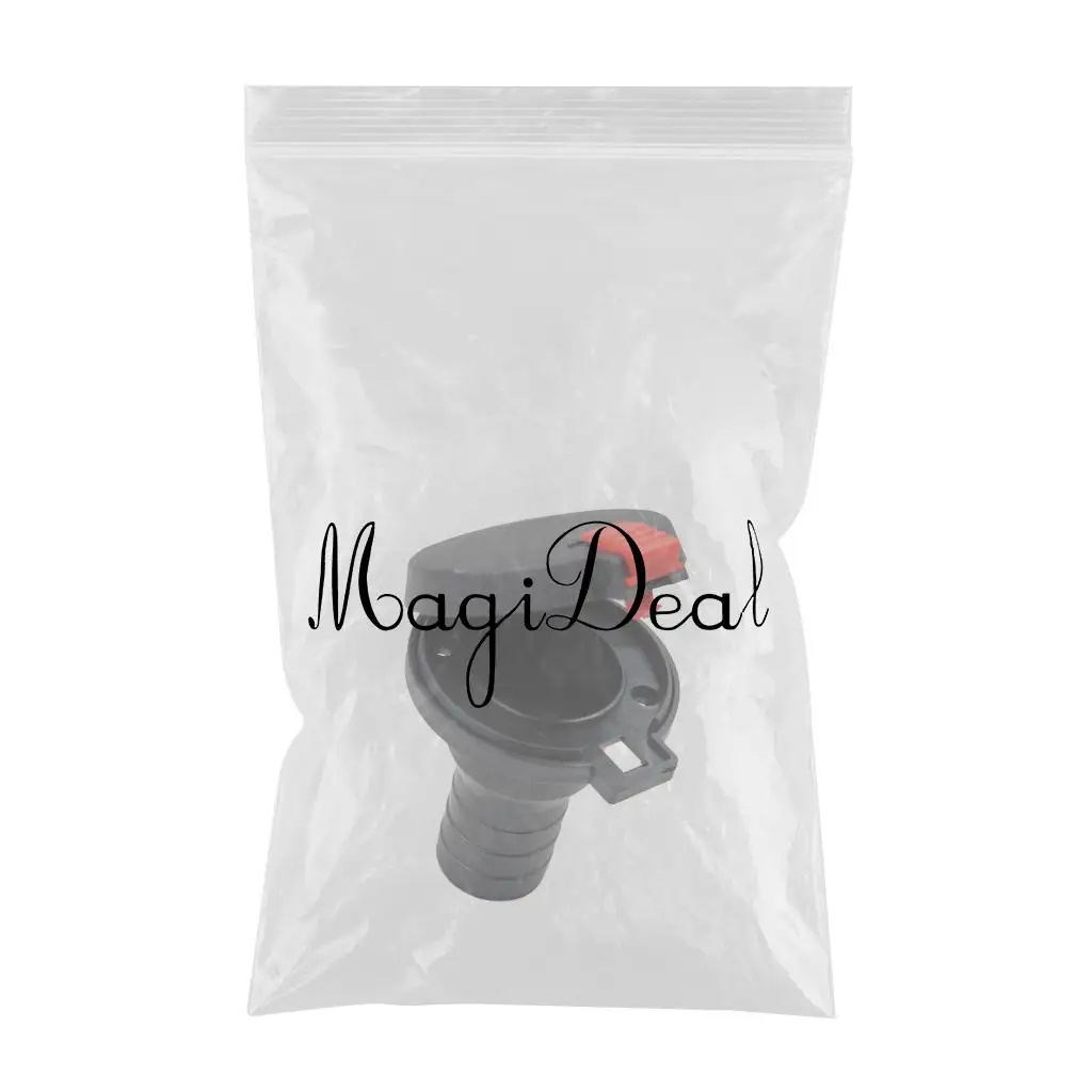 Black Marine Boat Yacht Fuel Gas Deck Filler Vented Fuel Fills 1.5inch Keyless Cap 38mm ABS Plastic