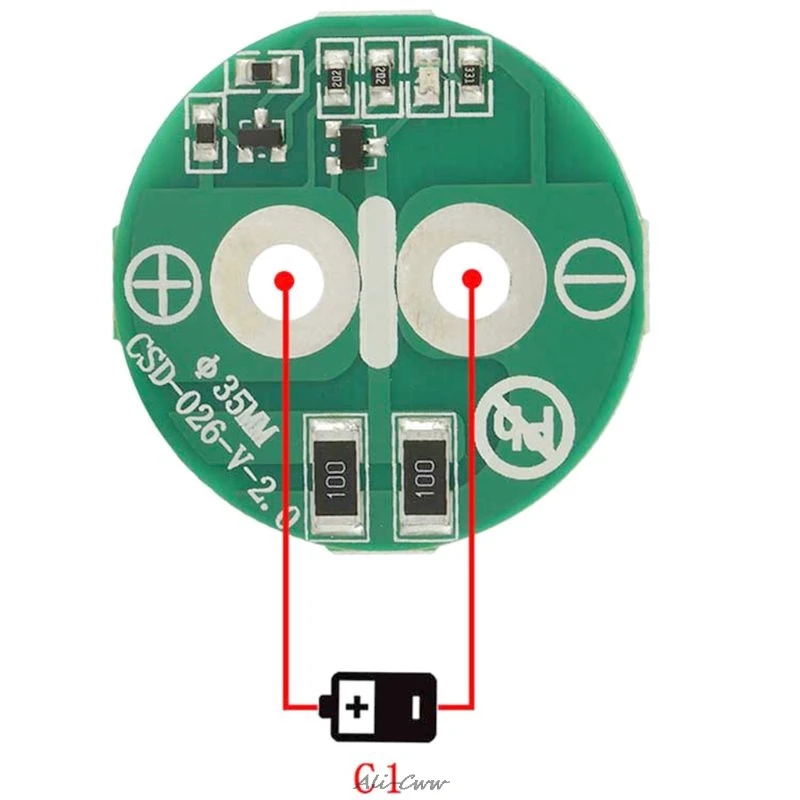 

1PC 2.7V 500F Universal Super Capacitor Balancing Equalization Board Capacitor Pressure Protection Board