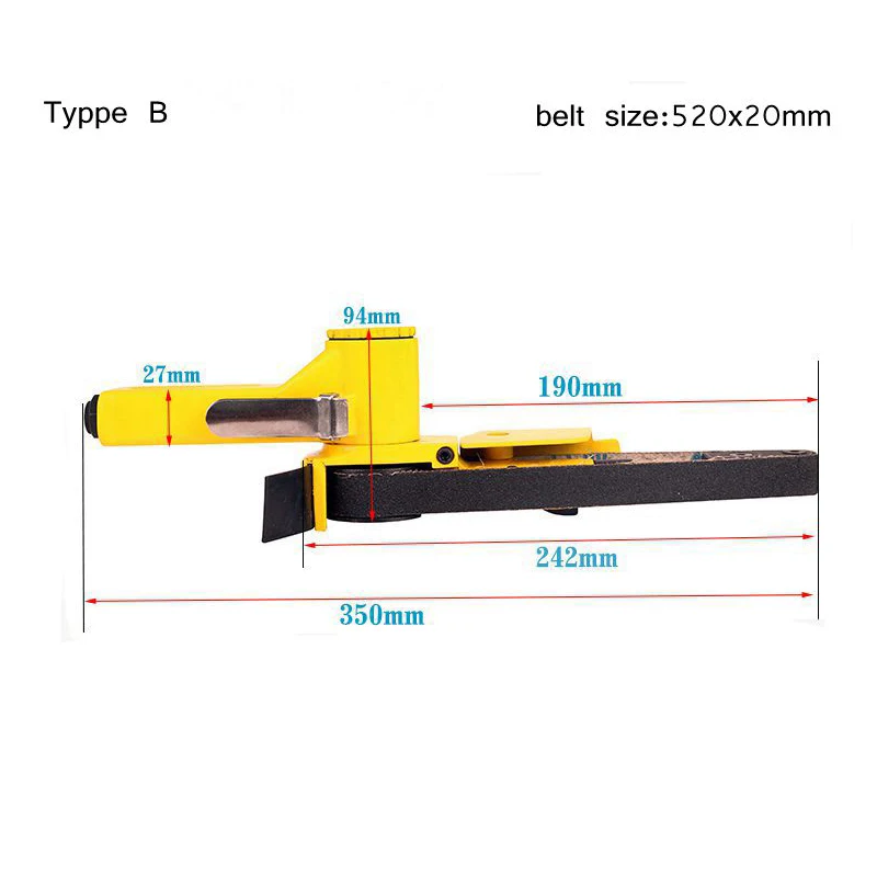 

Air powered belt sander machine sanding grinder tool wood working tool pneumatic grinding tool with 3 belt