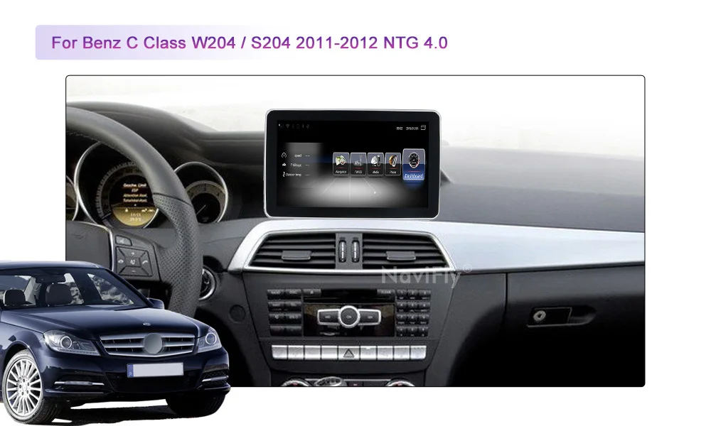 Clearance Navifly 3G RAM 32G ROM Android Car Audio gps cassette for Mercedes Benz C Class W204 S204 2011 2012 2013 with 4G SIM Card wifi 7