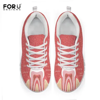 

FORUDESIGNS New Designer Teeth Anatomy Shoes Female Platform Sneakers Women Tenis Feminino Casual Female Shoes Woman Sneakers